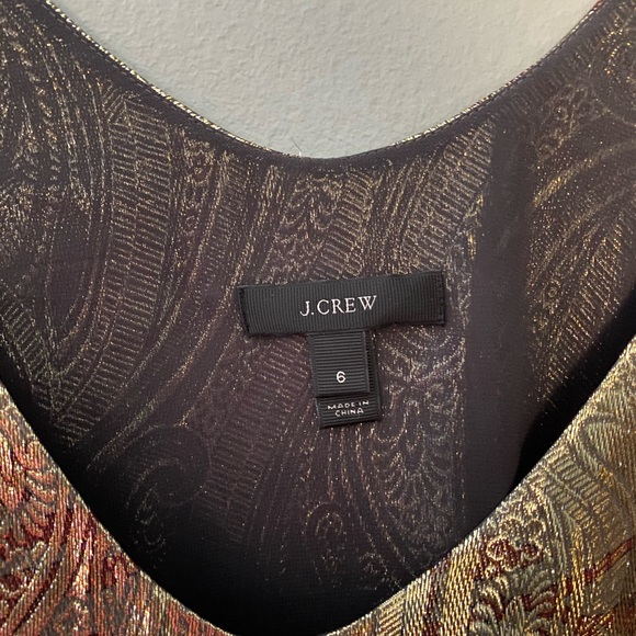 J. Crew silk paisley v-neck sleeveless blouse - Picture 4 of 6